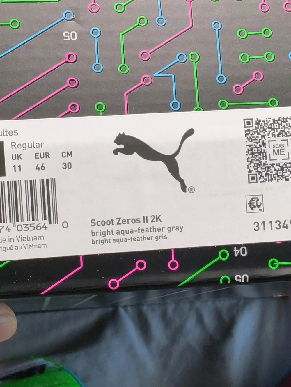 Puma Scoot Zeros II 2K Men's Size 12 Bright Aqua Basketball Shoes New In Box